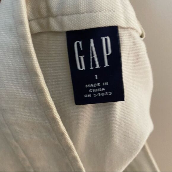 Gap Skirt Khaki Button Front Y2K Summer 2003 Pockets Neutral Trendy Casual - Picture 6 of 8